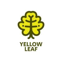 Gelb Blatt Natur Logo Konzept Design Illustration vektor