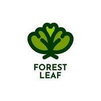 skog blad växt natur logotyp begrepp design illustration vektor