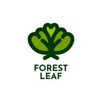 Wald Blatt Pflanze Natur Logo Konzept Design Illustration vektor