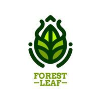 Wald Grün Blatt Natur Logo Konzept Design Illustration vektor