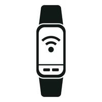 W-lan Fitness Band Symbol einfach Vektor. Uhr App vektor