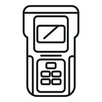 Laser- Meter Instrument Symbol Gliederung Vektor. Scanner Werkzeug vektor