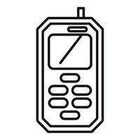 Handy, Mobiltelefon Laser- Meter Symbol Gliederung Vektor. Bildschirm elektrisch vektor