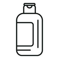 Shampoo Flasche Symbol Gliederung Vektor. Salon waschen Haar vektor