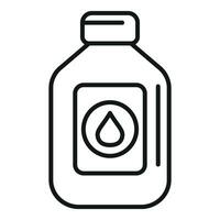 fallen Haar Färbung Flasche Symbol Gliederung Vektor. Trend Dame vektor