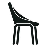 utomhus- stol möbel ikon enkel vektor. Plats trädgård uteplats vektor