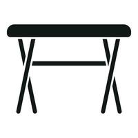 metall utomhus- tabell ikon enkel vektor. trädgård uteplats vektor
