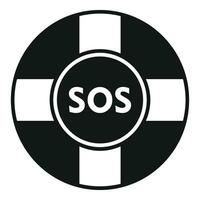 SOS Hilfe Symbol einfach Vektor. Motor Sicherheit Hilfe vektor