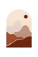 Boho Hintergrund Illustration. abstrakt Landschaft Hintergrund vektor