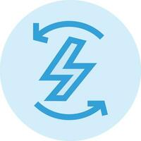 elektricitet återvinning vektor ikon design illustration