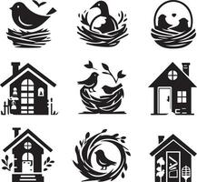 Haus Symbol Satz. Zuhause Vektor Illustration Symbol