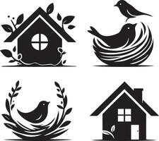 Haus Symbol Satz. Zuhause Vektor Illustration Symbol