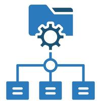 Daten Integration Symbol Linie Vektor Illustration