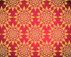 rot und Gold geometrisch Blumen- Muster vektor