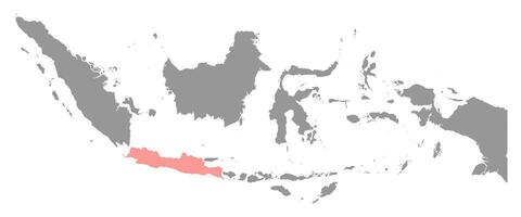 Java Insel Karte, Region von Indonesien. Vektor Illustration.