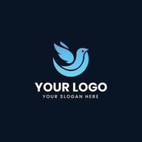 buntes fliegendes Vogel-Logo-Design vektor