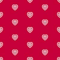 sömlös mönster av hjärtan i rosa nyanser på isolerat bakgrund. romantisk kärlek design för kärlek, valentines dag, mödrar dag, bröllop firande, hälsning kort, inbjudningar, scrapbooking. vektor