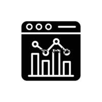 online Analyse Vektor solide Symbol Design Illustration. Geschäft und Verwaltung Symbol auf Weiß Hintergrund eps 10 Datei