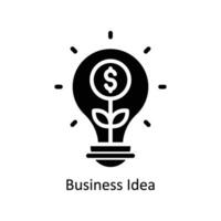 Geschäft Idee Vektor solide Symbol Design Illustration. Geschäft und Verwaltung Symbol auf Weiß Hintergrund eps 10 Datei