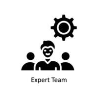 expert- team vektor fast ikon design illustration. företag och förvaltning symbol på vit bakgrund eps 10 fil