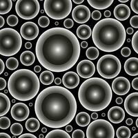 abstrakt sömlös mönster av lutning cirklar. vektor bakgrund. stor och små sfärisk bollar trogen skriva ut
