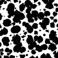 schwarz und Weiß entdeckt Tier drucken von Dalmatiner oder Kuh. Vektor Hintergrund mit Tier drucken. Textur Flecken und Punkte von anders Formen