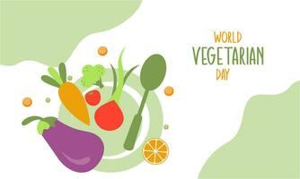 Welt Vegetarier Tag Feier Hintergrund vektor