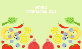 Welt Vegetarier Tag Feier Hintergrund vektor