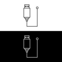 USB Kabel Symbole. elektronisch Gerät Eingang Kabel Kabel vektor