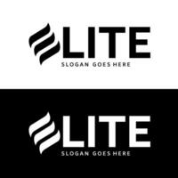 Elite Brief Logo Design mit kreativ modern modisch Typografie vektor