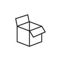 enkel ikon av varor leverans låda vektor