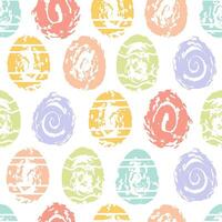 nahtlos Muster von bunt Ostern Schokolade Eier im abstrakt Stil. Grunge Texturen. zum Hintergrund, Stoff, Verpackung, Hintergrund. vektor