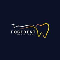 dental klinik logotyp, tandläkare logotyp, tand abstrakt logotyp design vektor mall