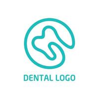 dental klinik logotyp, tandläkare logotyp, tand abstrakt logotyp design vektor mall