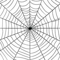 Spinne Netz schwarz Silhouette Symbol auf Weiß Hintergrund. ai generiert Illustration. vektor
