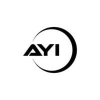 ayi brev logotyp design, inspiration för en unik identitet. modern elegans och kreativ design. vattenmärke din Framgång med de slående detta logotyp. vektor