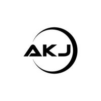 Akj Brief Logo Design, Inspiration zum ein einzigartig Identität. modern Eleganz und kreativ Design. Wasserzeichen Ihre Erfolg mit das auffällig diese Logo. vektor