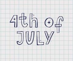 illustration av 4 juli bakgrund med amerikanska flaggan vektor