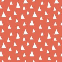 rött vitt abstrakt sömlöst mönster. vektor illustration av trianglar, olika storlekar