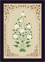 mughal traditionell färgrik båge Port vektor mönster, sömlös indisk mughal blomma motiv, skön mughal gräns med stödjande gränser för digital grafik,