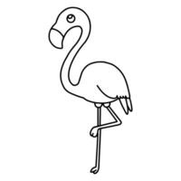 söt flamingo vild safari afrikansk djur för ungar, barn ClipArt, vektor illustration