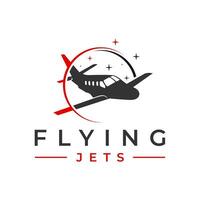 flygande jet transport illustration logotyp vektor