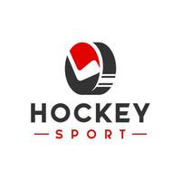 hockey sporter logotyp design vektor