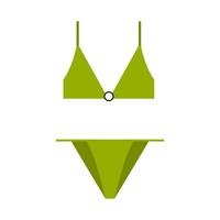 Badeanzug einfaches Symbol grün. Vektor-Illustration vektor