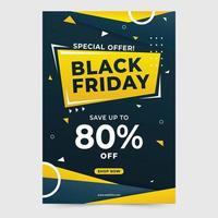 Sonderangebot Black Friday Sale Poster Konzept vektor