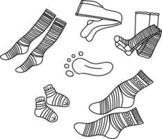 Vektor Socken, Strümpfe. können Sein benutzt im Netz, typografisch und Paket Design.
