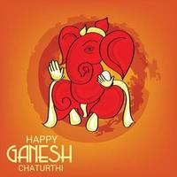 Vector Illustration für traditionelles indisches Festival feiern glückliches Ganesh Chaturthi. abstrakter Textraumhintergrund.