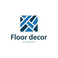 Fußboden Logo einfach abstrakt Design Zuhause Dekoration Keramik Fliese Vektor Illustration