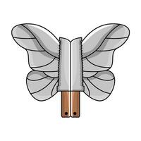 Messer mit Schmetterling Illustration vektor