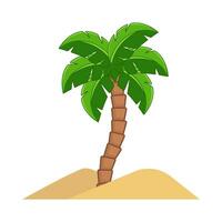 Palme Baum im Sand Strand Illustration vektor